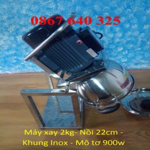 Máy đánh ruốc thịt, ruốc gà, ruốc cá, ruốc nấm lọa 2kg/mẻ khung inox