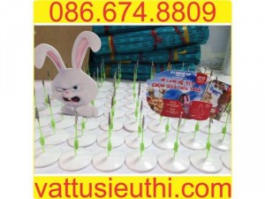 wobbler để bàn đế nhựa, chân đế quảng cáo, kẹp lò xo