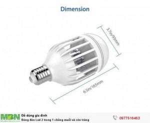 Bóng đèn Led 2 trong 1 chống muỗi và côn trùng