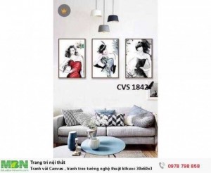 Tranh vải Canvas , tranh treo tường nghệ thuật kthuoc 30x60x3