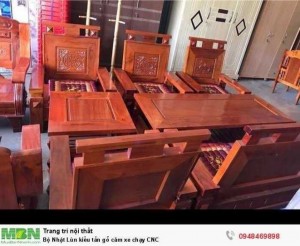 Bộ Nhật Lùn kiểu tần gỗ căm xe chạy CNC