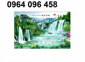 Tranh phong cảnh 3d tranh thác nước