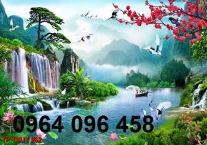 Tranh phong cảnh 3d tranh thác nước