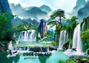 gạch 3d thác nước thiên nhiêu