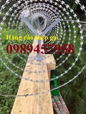 Nhận thi công hàng rào dây thép gai hình dao biệt thự
