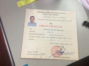 Chứng Chỉ Nghề Xe Nâng 0974528387
