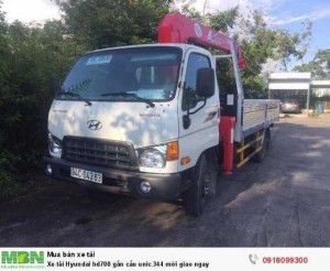 Xe tải Hyundai hd700 gắn cẩu unic 344 mới giao ngay