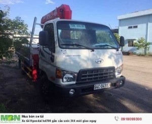 Xe tải Hyundai hd700 gắn cẩu unic 344 mới giao ngay