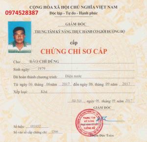 Chứng chỉ thợ điện cấp tốc chỉ trong 1 ngày có chứng chỉ