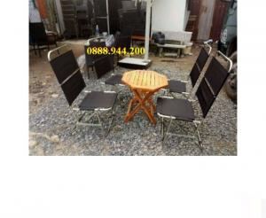 Thanh lý bộ bàn ghế xếp sân vườn giá rẻ