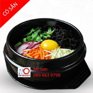 Bán tô/thố bằng đất nung màu đen tráng men chống dính làm cơm trộn, mì cay, bimbimbap giá tốt tại Phú Yên