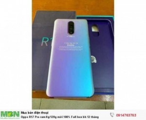 Oppo R17 Pro ram 8g/128g mới 100% Full box bh 12 tháng