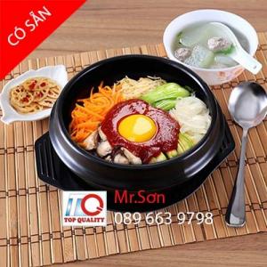 Bán tô đất đen làm cơm trộn, mỳ cay, thố đá đen làm bimbimbap, thố đất tráng men hàn quốc cao cấp HCM