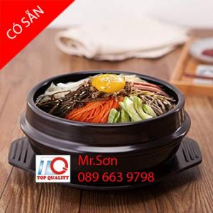 Bán tô đất đen làm cơm trộn, mỳ cay, thố đá đen làm bimbimbap, thố đất tráng men hàn quốc cao cấp HCM
