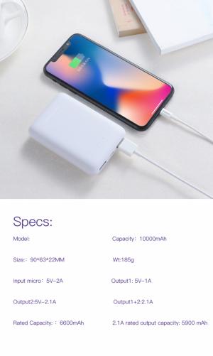 Pin Dự Phòng Wopow 10000mAh Siêu Nhỏ Mi1