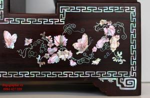 Kệ - Chân đế tam sơn gỗ trắc cẩn ốc xà cừ
