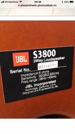 Bán chuyên loa JBL S3800 đẹp long lanh không chỉnh sửa .