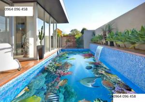 gạch 3d bể bơi