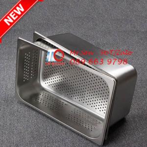 Khay/ Thau inox có lỗ phơi chén dĩa - Khay inox có lỗ đựng rau củ quả tươi sống