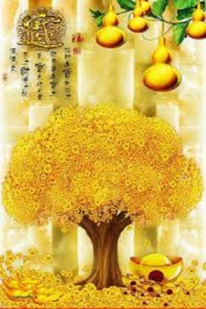 Tranh gạch 3D Kim tiền có ý nghĩa tranh cây kim tiền