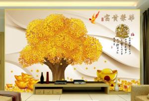 Tranh gạch 3D Kim tiền có ý nghĩa tranh cây kim tiền
