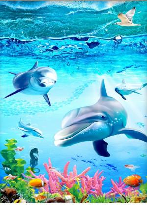 tranh gạch 3d phòng vệ sinh