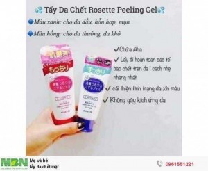 tẩy da chết mặt rosette peeling gel
