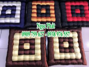 Nệm ngồi bàn trà kiểu Nhật 40x40x5cm. Nệm ngồi bệt kiểu Nhật. Đệm ngồi bệt. Đệm lót ngồi bệt. Đệm ngồi ghế gỗ.