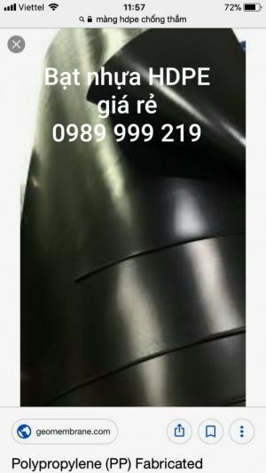 Bạt lót nhựa HDPE, bạt đen nhựa lót ao hồ giá rẻ