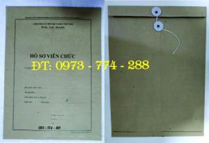 In Túi - Vỏ - Bì - Bìa theo mẫu HS09a - VC/BNV - Hồ sơ viên chức mới nhất