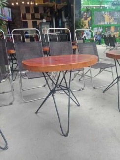 Bàn ghế Cafe Fasipan gỗ dầu