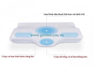 Gối cao su non Thông minh gv107 Gối chống đau cổ vai gáy
