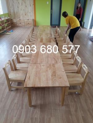 Chuyên bán bàn ghế bằng gỗ cho trẻ em mầm non giá ưu đãi