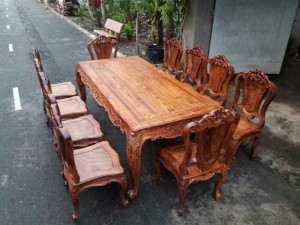 Bộ Bàn Ghế Ăn Lu Y ( Louis ) Gỗ Cẩm Lai