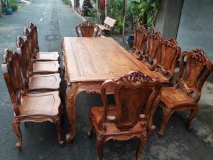 Bộ Bàn Ghế Ăn Lu Y ( Louis ) Gỗ Cẩm Lai