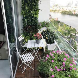 Khung chậu Trồng Cây Ban Công Đứng Minigarden Châu Âu bảo hành 10 năm sử dụng