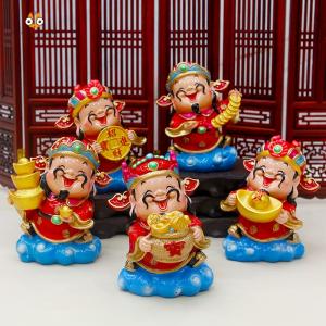 Bộ 05 tượng chibi Thần Tài may mắn 7.5cm