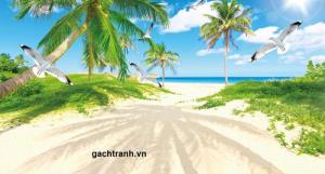 tranh gạch 3d phong cảnh biển L90