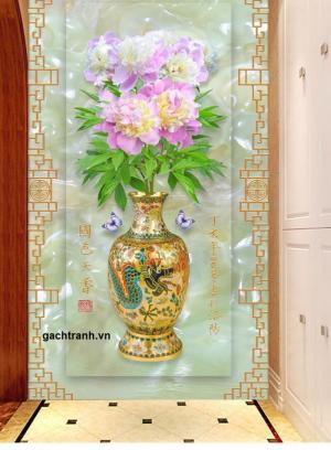 tranh gạch 3d bình hoa