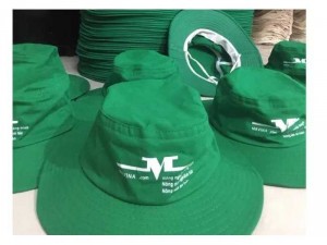 Mũ tai bèo màu két in logo giá cực rẽ