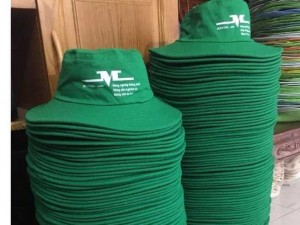 Mũ tai bèo màu két in logo giá cực rẽ