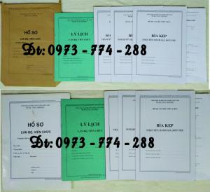 4 bộ mẫu hồ sơ cán bộ công chức, viên chức