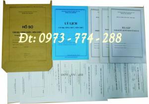 Hồ sơ cán bộ, công chức, mẫu B01-B02-B03-B04-B05-B06 - BNV