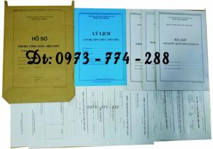 Hồ sơ cán bộ, công chức, viên chức (Mẫu B01-B02-B03-B04-B05-B06 - BNV / 2007 / 2008)