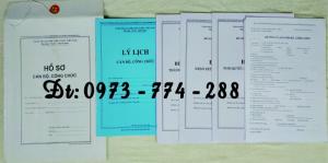 Hồ sơ cán bộ Viên chức (Mẫu HS09a-VC/BNV - B01/BNV - B02/BNV - B03/BNV - B04/BNV - B05/BNV)