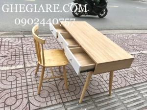 Bàn Làm việc D120xR60 MDF chống trầy, chân gỗ