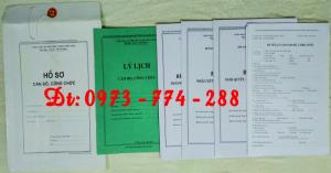 Bìa hồ sơ công chức viên chức
