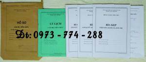 Bìa hồ sơ công chức viên chức