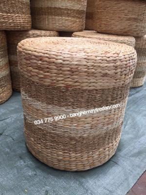Chuyên sản xuất gác chân, đôn lục bình tròn đẹp - Bàn ghế mây tre đan