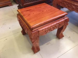 Bộ bàn ghế chạm đào mặt liền gỗ hương đá 6 món tay 12 HÀNG ĐẸP DỄ MUA